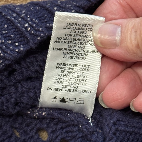 Narciso Rodriguez  Womens M Purple And Gold Open‎ Sweater Boho Streetwear Whimsy - Picture 8 of 8